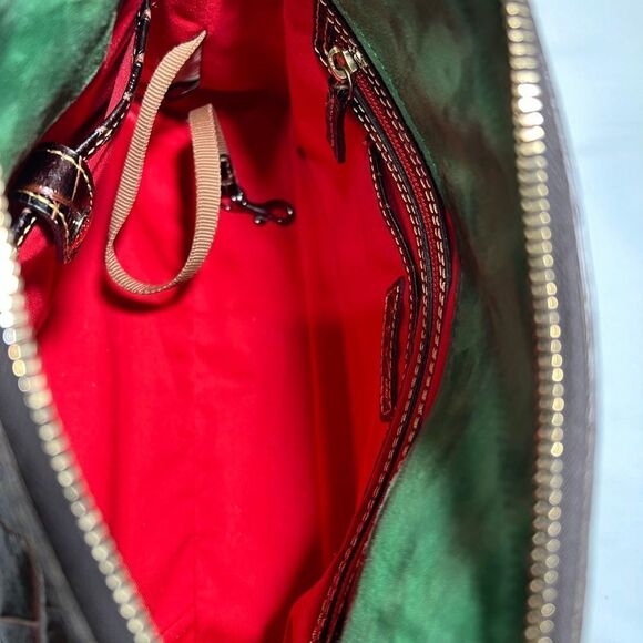 Dooney & Bourke Leather Croc Print Shoulder Bag - Picture 8 of 12